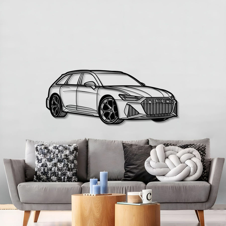 Audi RS6 PERSPECTIVE Silhouette Metal Wall Art