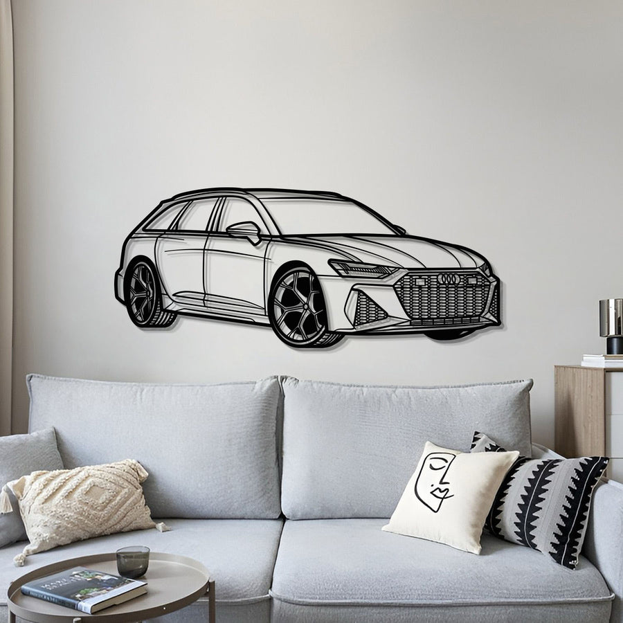 Audi RS6 PERSPECTIVE Silhouette Metal Wall Art