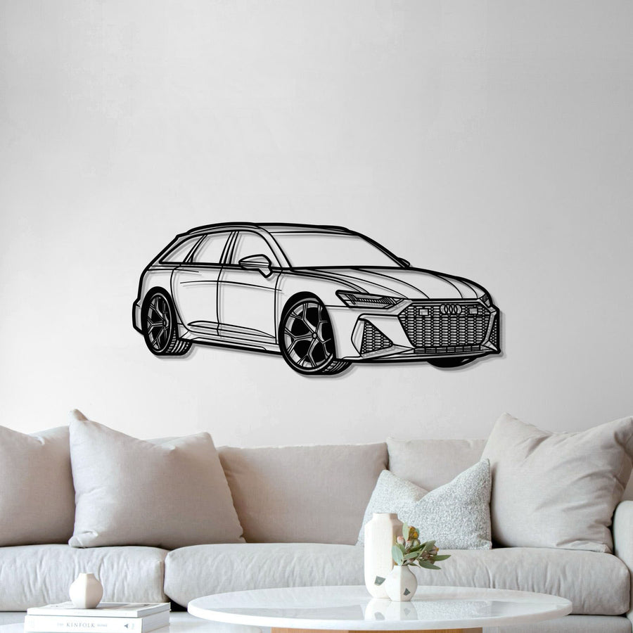 Audi RS6 PERSPECTIVE Silhouette Metal Wall Art