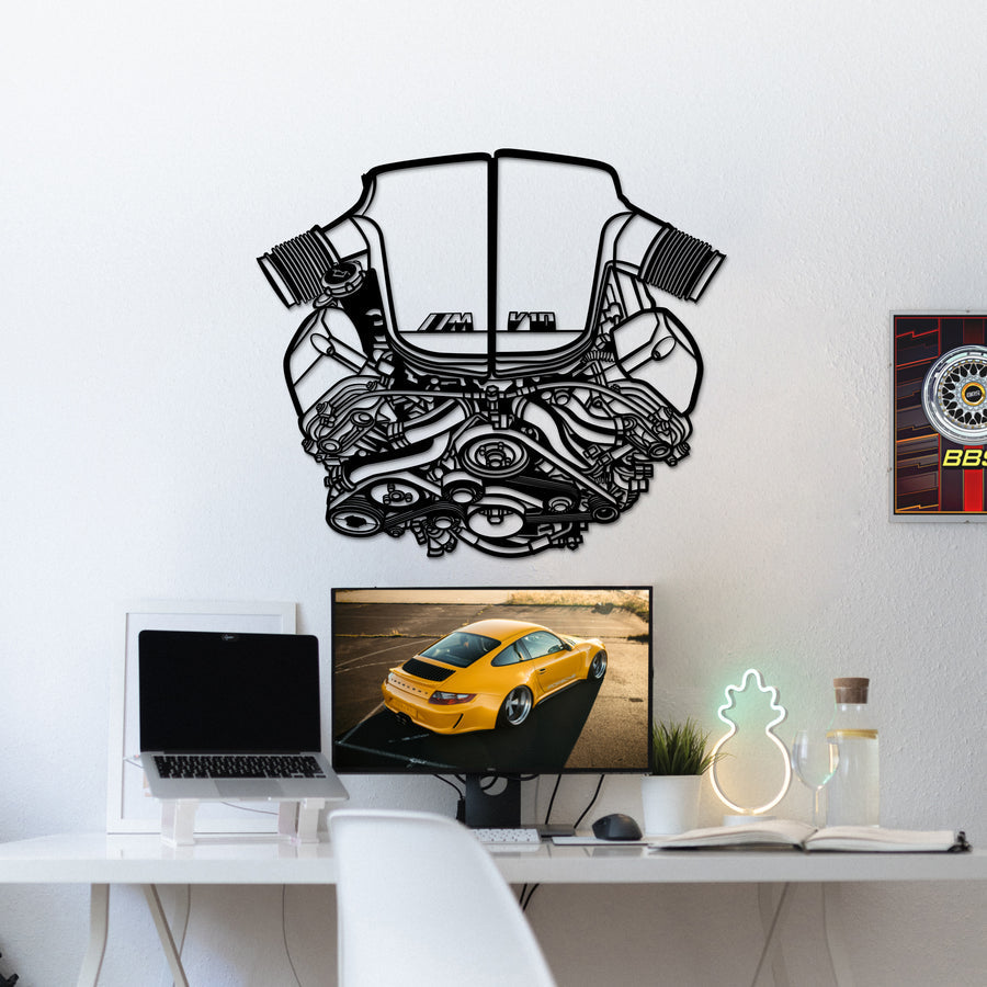 BMW S85 V10 Metal Engine Block Wall Art