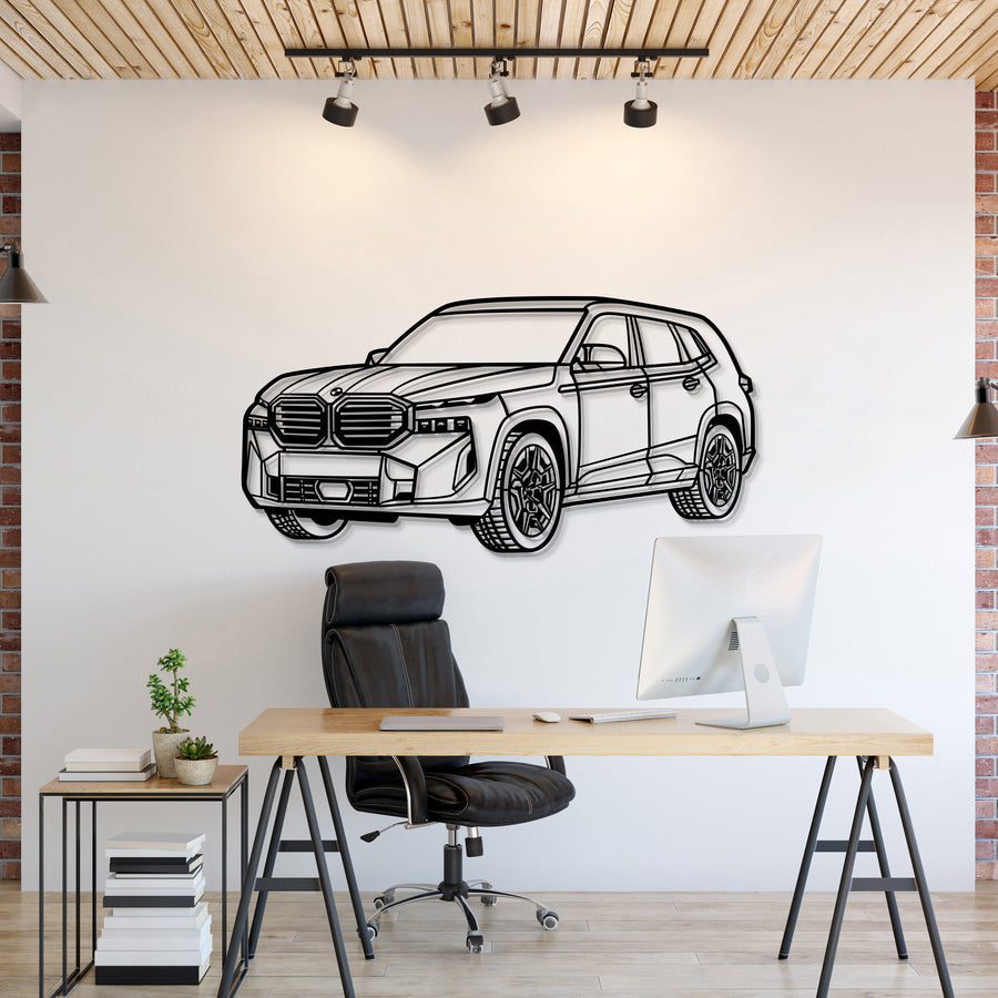 BMW XM PERSPECTIVE Metal Car Silhouette Wall Art