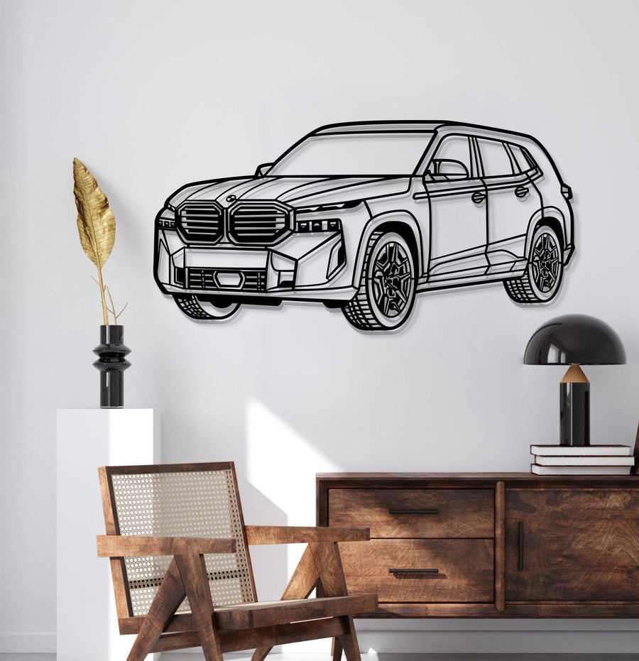 BMW XM PERSPECTIVE Metal Car Silhouette Wall Art