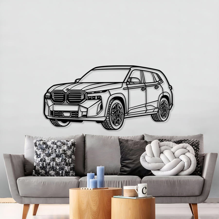 BMW XM PERSPECTIVE Metal Car Silhouette Wall Art