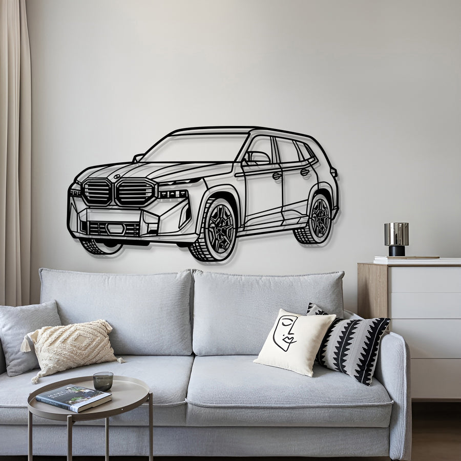 BMW XM PERSPECTIVE Metal Car Silhouette Wall Art