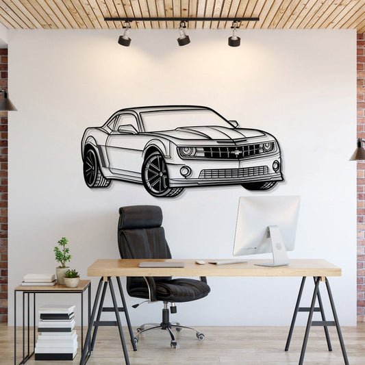 Camaro SS PERSPECTIVE Silhouette Metal Wall Art