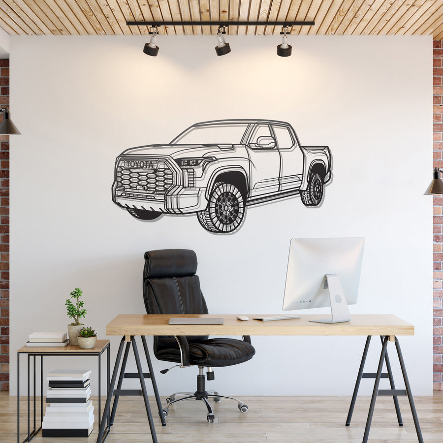 TOYOTA 2022 TUNDRA PERSPECTIVE Metal Car Silhouette Wall Art