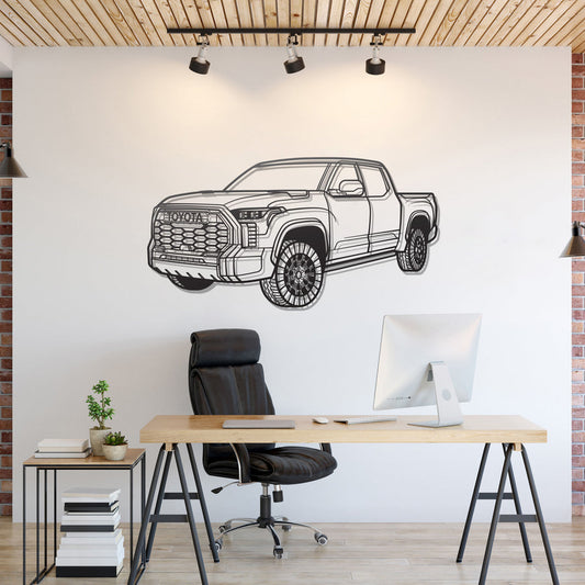 TOYOTA 2022 TUNDRA PERSPECTIVE Metal Car Silhouette Wall Art