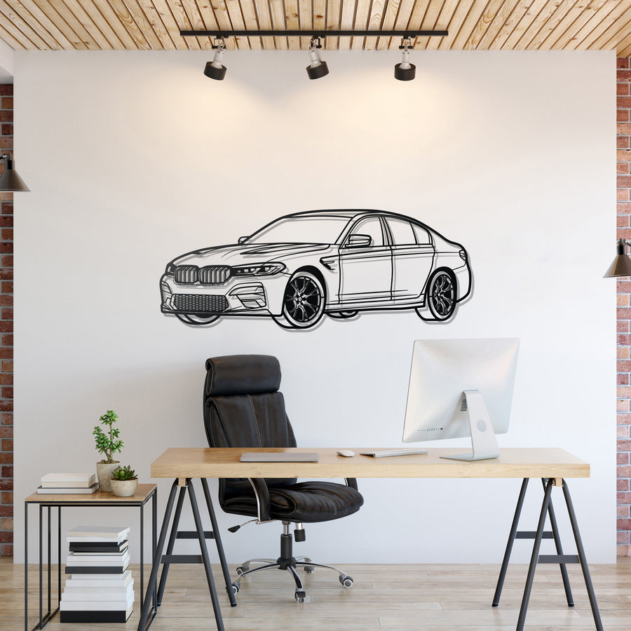 BMW M5 CS PERSPECTIVE Metal Car Silhouette Wall Art