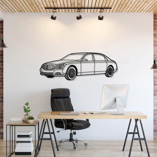 MERCEDES 62S MAYBACH PERSPECTIVE Metal Car Silhouette Wall Art