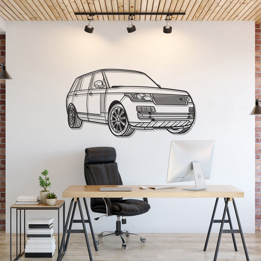 RANGE ROVER PERSPECTIVE Silhouette Metal Wall Art