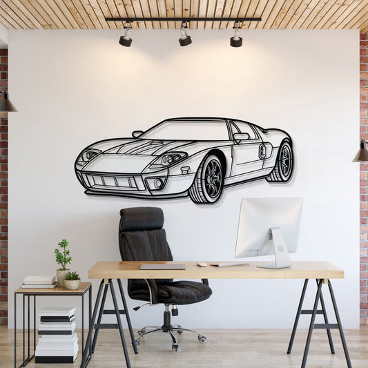 Ford GT PERSPECTIVE Silhouette Metal Wall Art