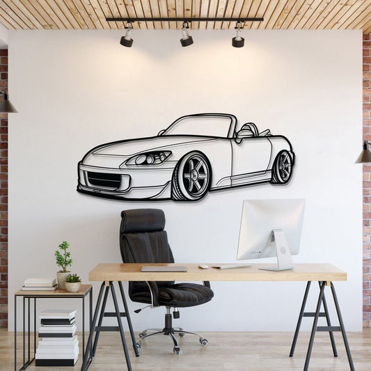 Honda S2000 PERSPECTIVE Silhouette Metal Wall Art