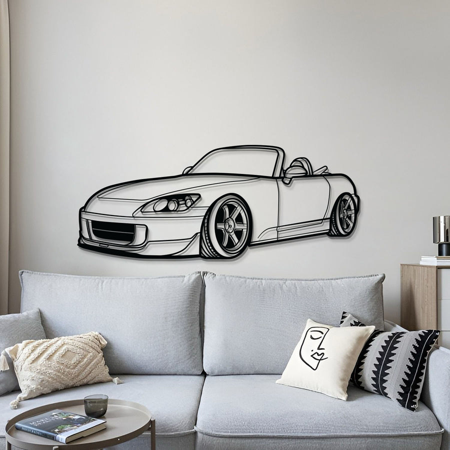 Honda S2000 PERSPECTIVE Silhouette Metal Wall Art