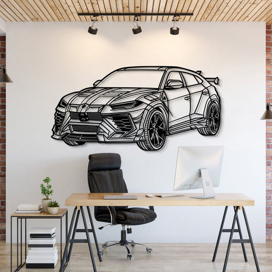 Lamborghini Urus Mansory Edition PERSPECTIVE Metal Car Silhouette Wall Art