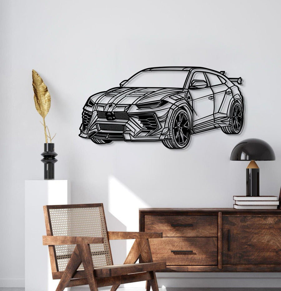 Lamborghini Urus Mansory Edition PERSPECTIVE Metal Car Silhouette Wall Art