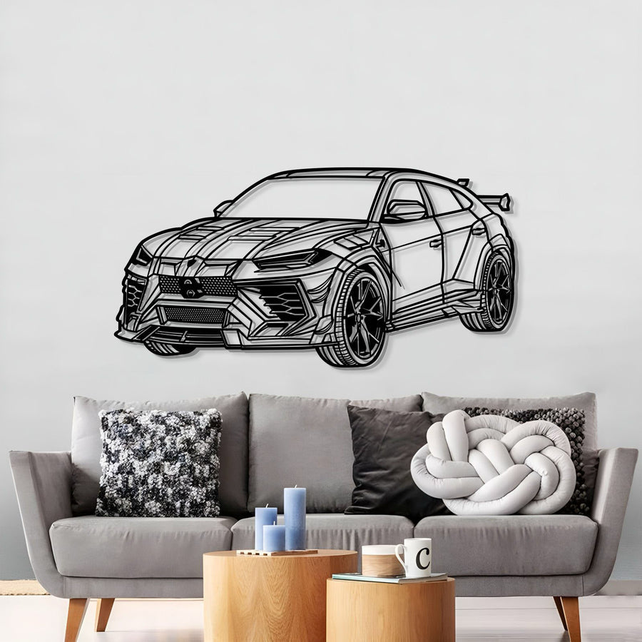 Lamborghini Urus Mansory Edition PERSPECTIVE Metal Car Silhouette Wall Art