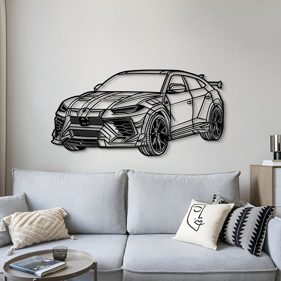 Lamborghini Urus Mansory Edition PERSPECTIVE Metal Car Silhouette Wall Art