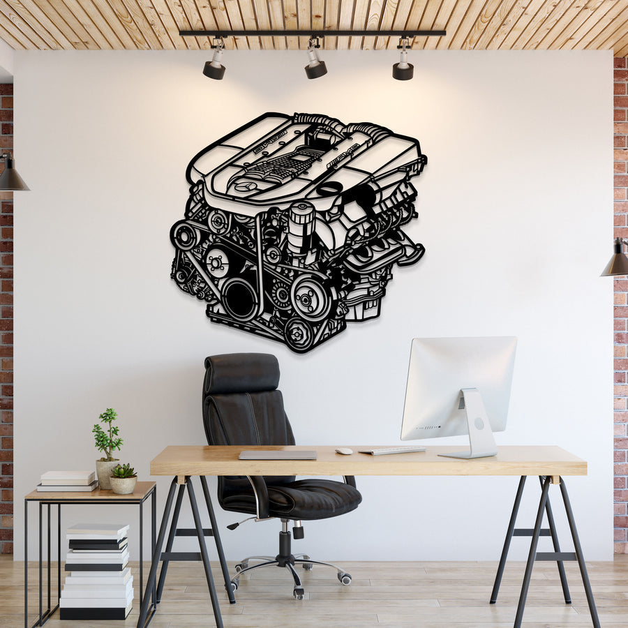 Mercedes M113 5.4L V8 AMG Metal Engine Block Wall Art