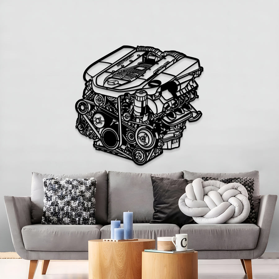 Mercedes M113 5.4L V8 AMG Metal Engine Block Wall Art