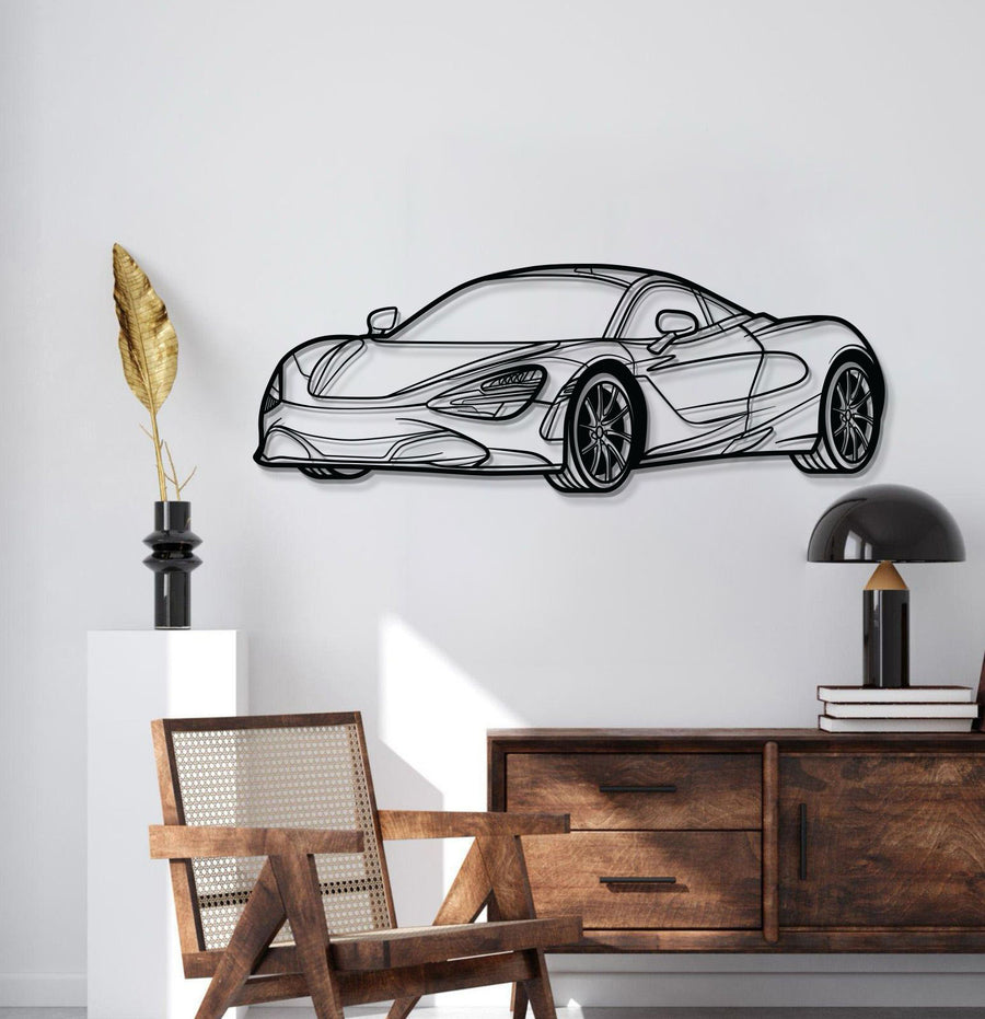 McLaren 720S PERSPECTIVE Silhouette Metal Wall Art