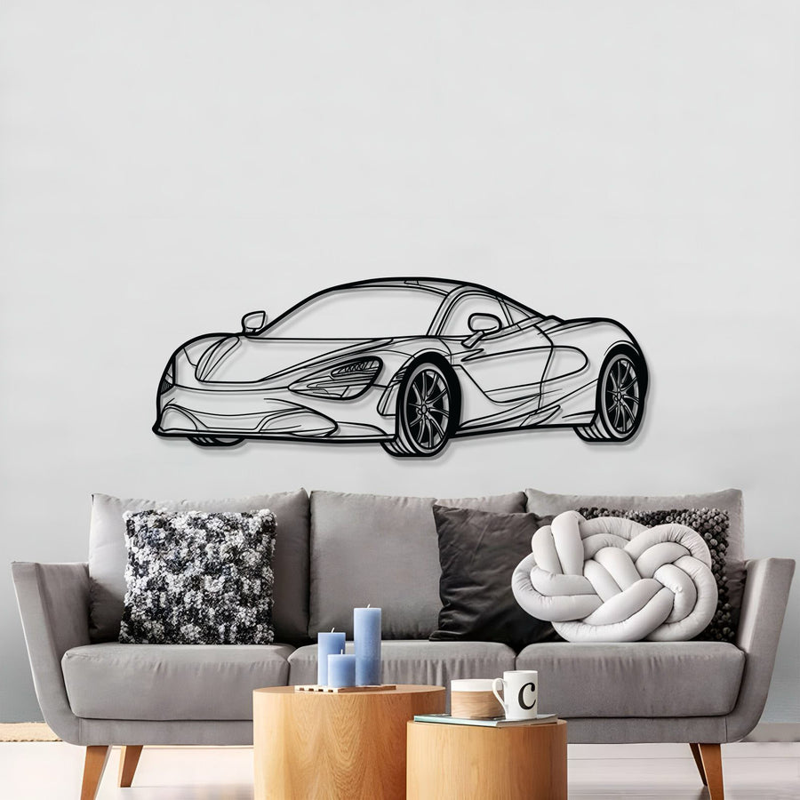 McLaren 720S PERSPECTIVE Silhouette Metal Wall Art