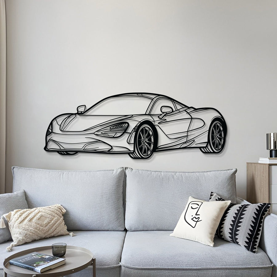 McLaren 720S PERSPECTIVE Silhouette Metal Wall Art