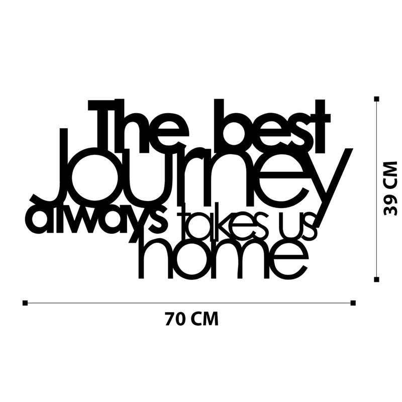 The Best Journey Always Takes Us Home English Calligraphy