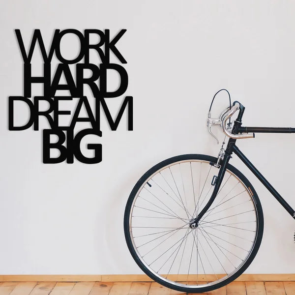 Work Hard Dream Big English Calligraphy