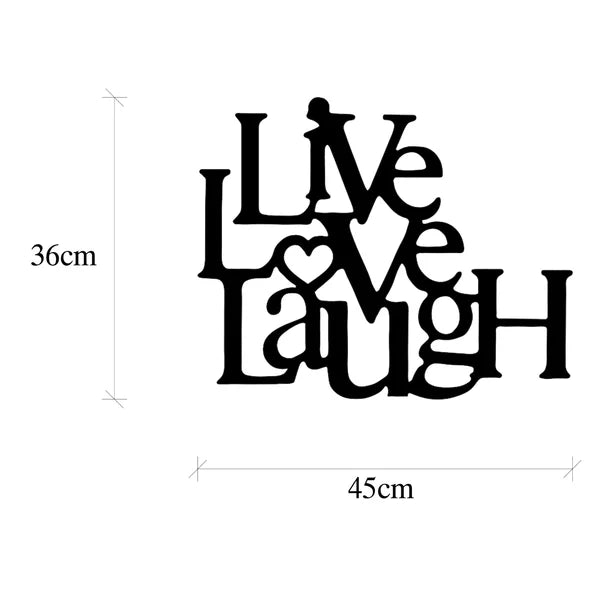 Live Love Laugh English Calligraphy