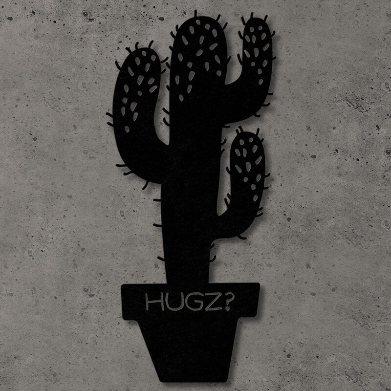 Cactus Hugs English Calligraphy