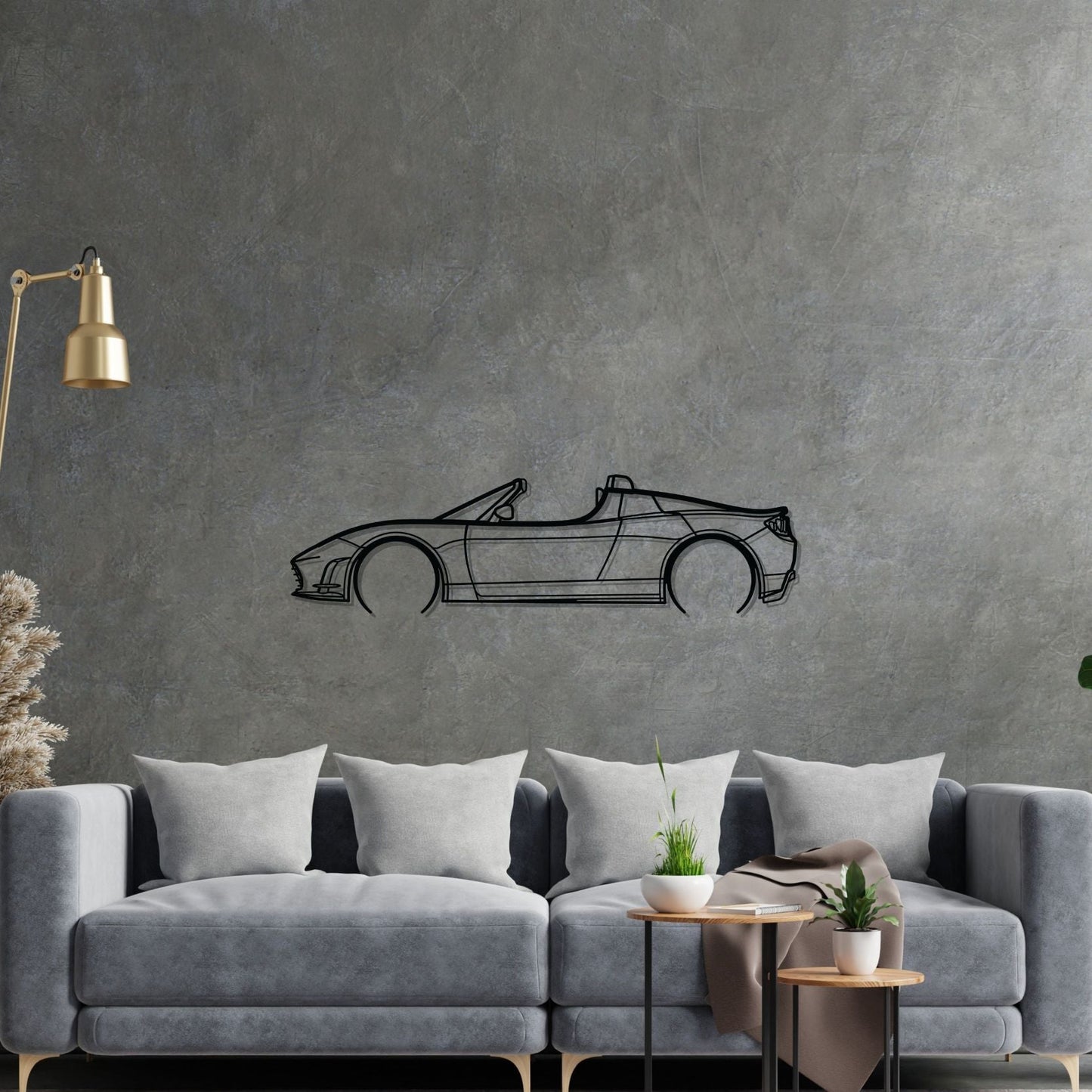 Roadster 2.5 Detailed Silhouette Metal Wall Art