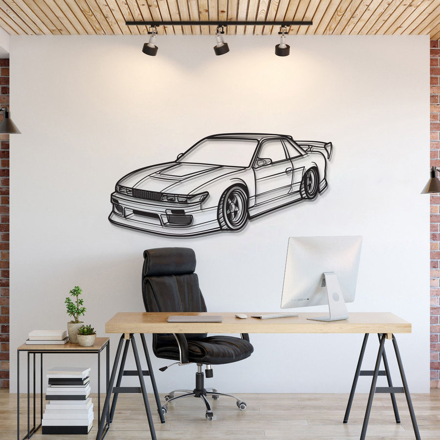 Nissan 240SX PERSPECTIVE Silhouette Metal Wall Art