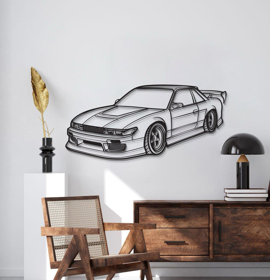 Nissan 240SX PERSPECTIVE Silhouette Metal Wall Art