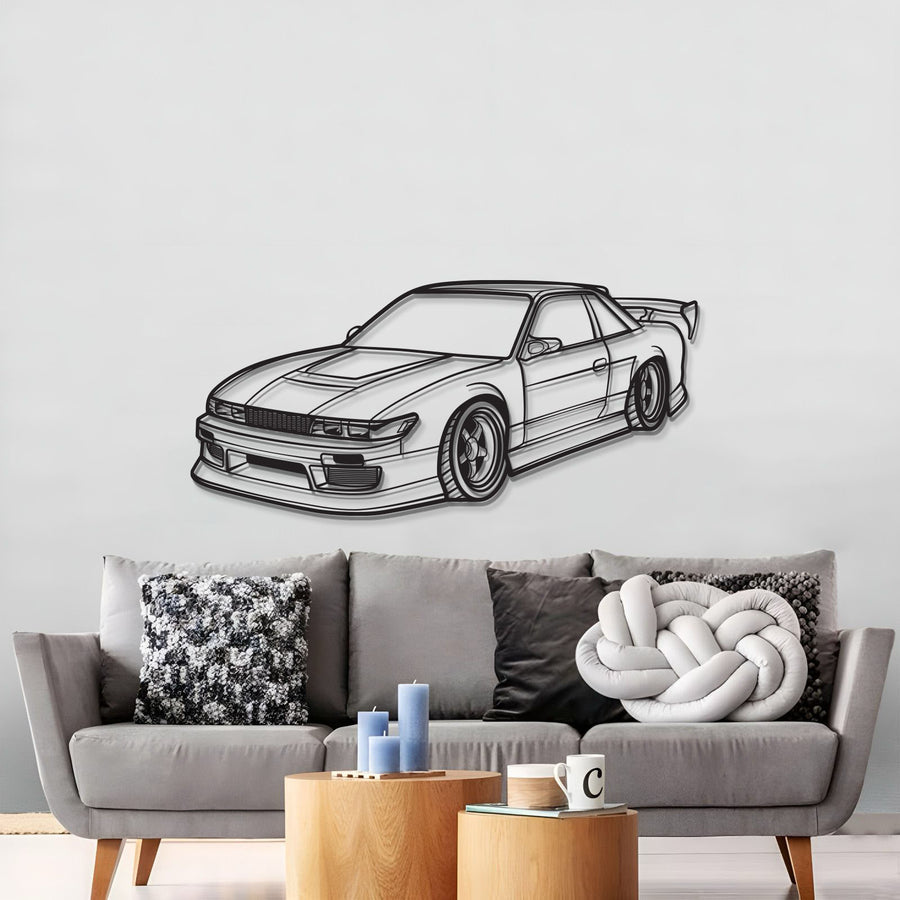 Nissan 240SX PERSPECTIVE Silhouette Metal Wall Art