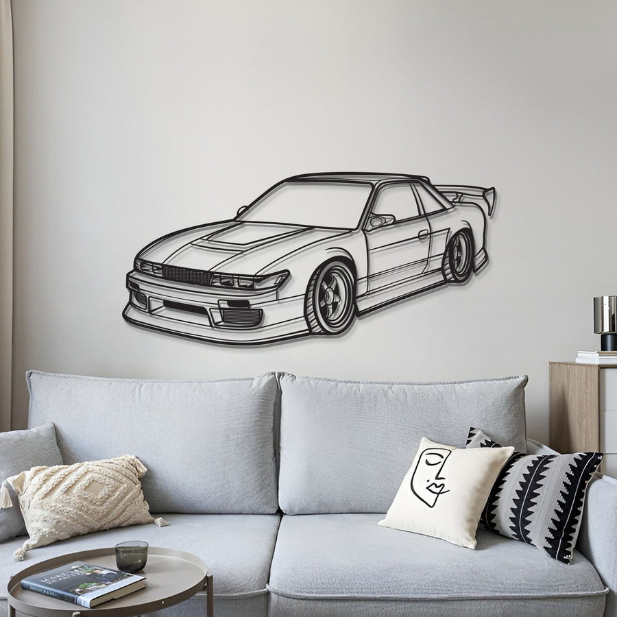 Nissan 240SX PERSPECTIVE Silhouette Metal Wall Art