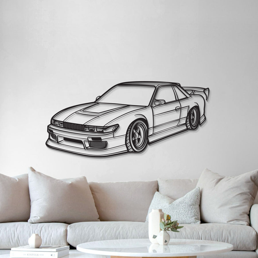 Nissan 240SX PERSPECTIVE Silhouette Metal Wall Art