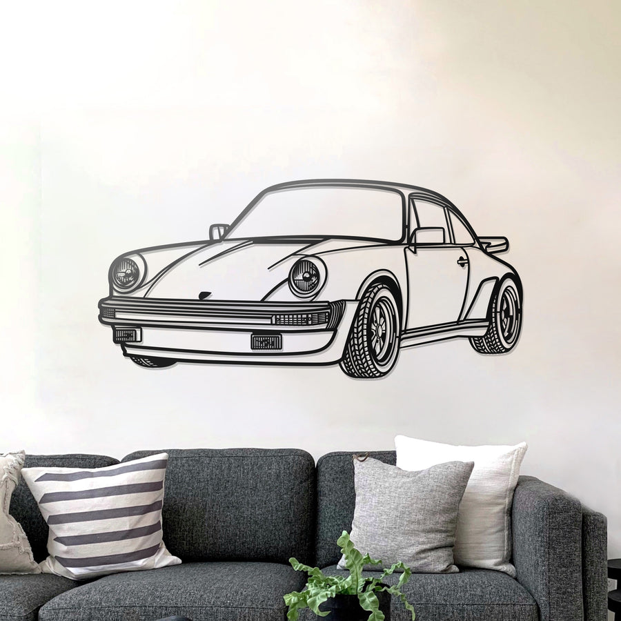 PORSCHE 911 930 PERSPECTIVE Metal Car Silhouette Wall Art