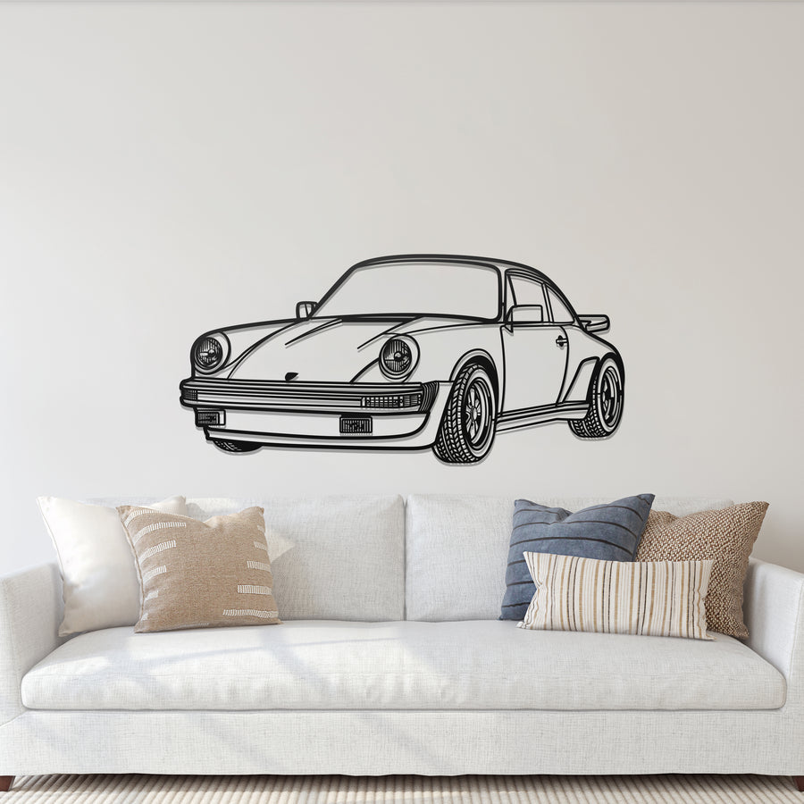 PORSCHE 911 930 PERSPECTIVE Metal Car Silhouette Wall Art