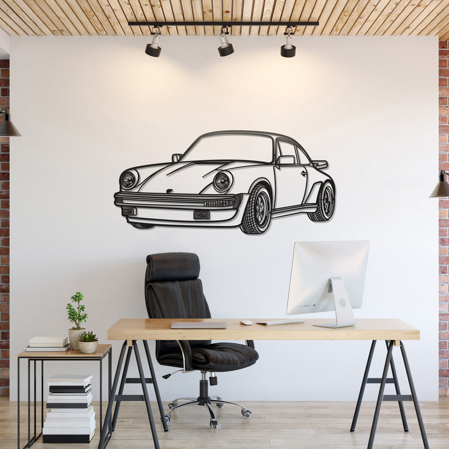 PORSCHE 911 930 PERSPECTIVE Metal Car Silhouette Wall Art