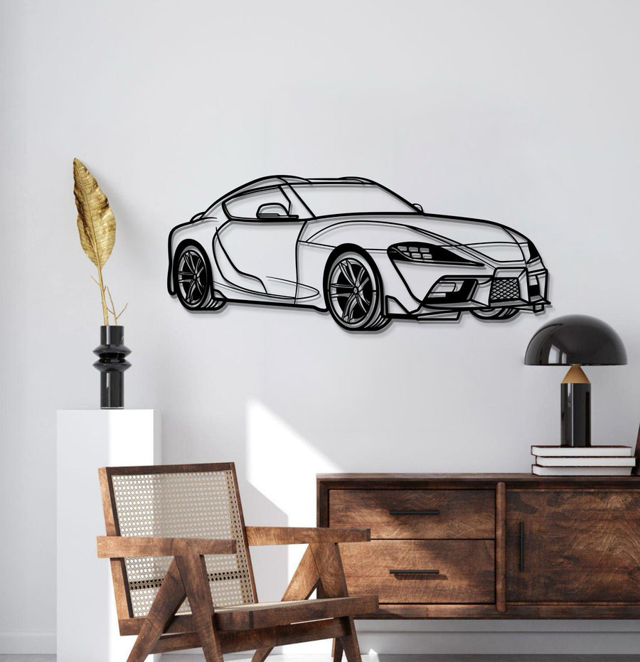 Toyota Supra MK5 PERSPECTIVE Silhouette Metal Wall Art