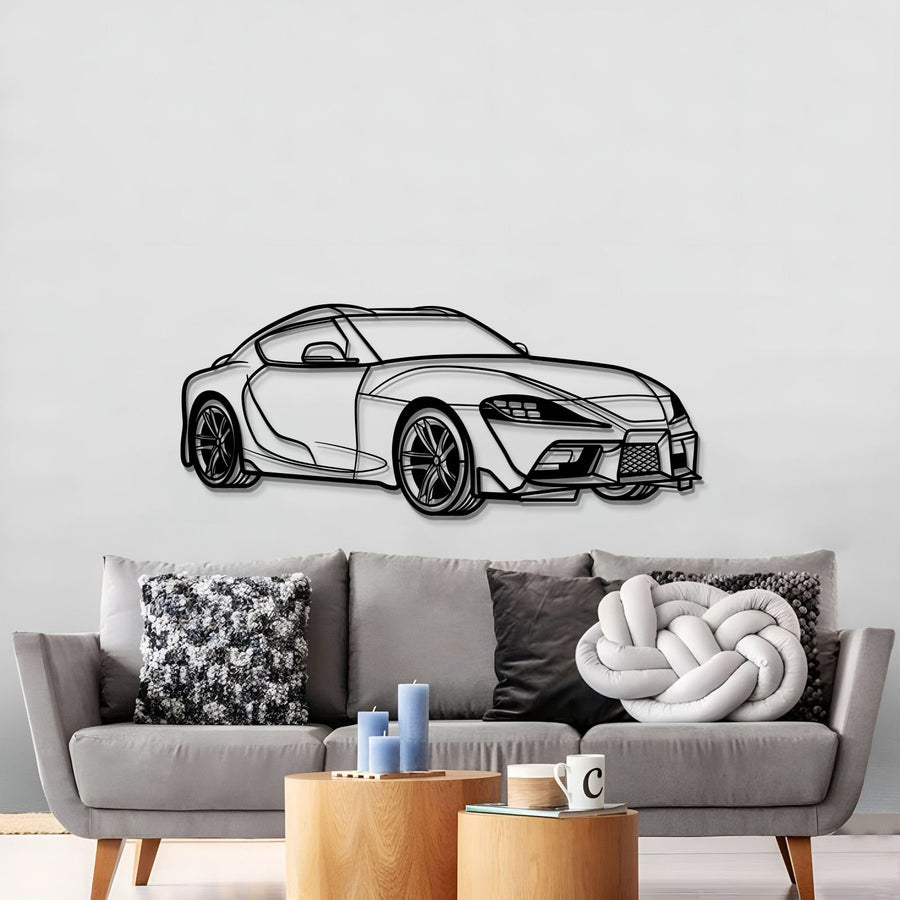 Toyota Supra MK5 PERSPECTIVE Silhouette Metal Wall Art