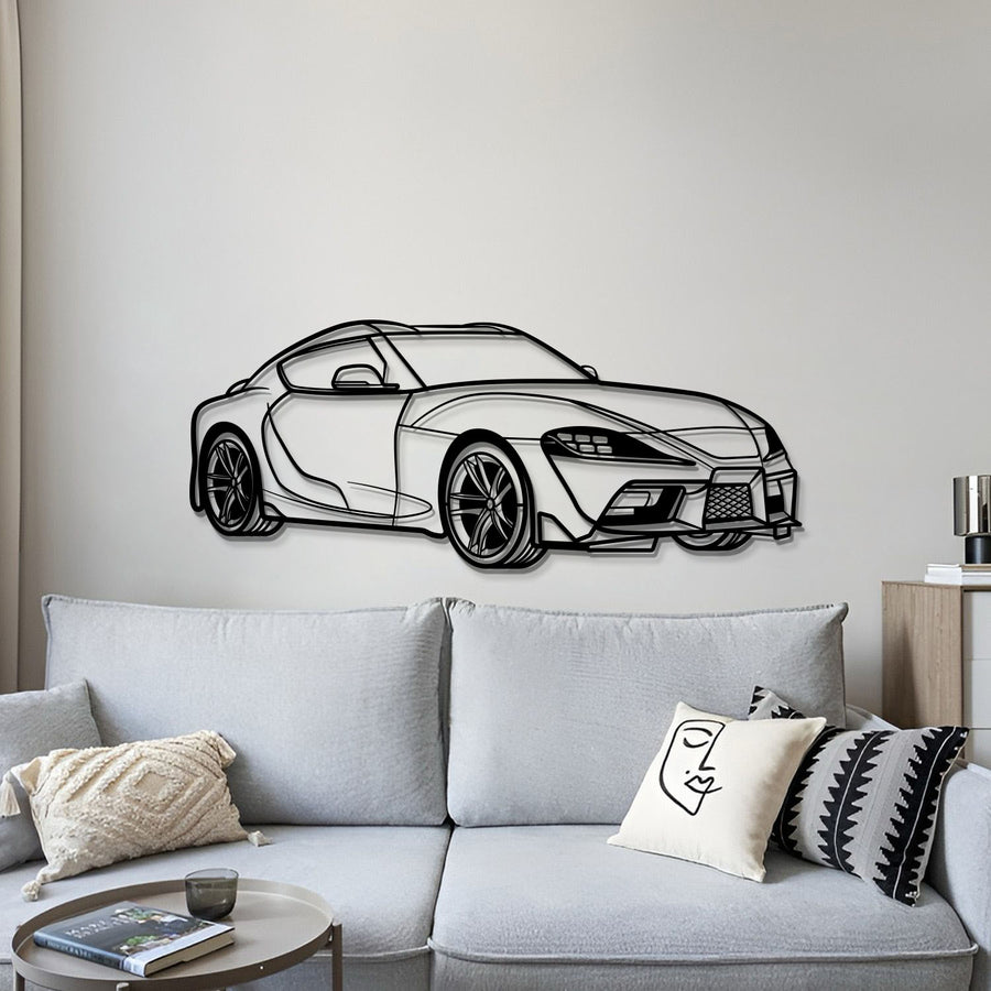 Toyota Supra MK5 PERSPECTIVE Silhouette Metal Wall Art