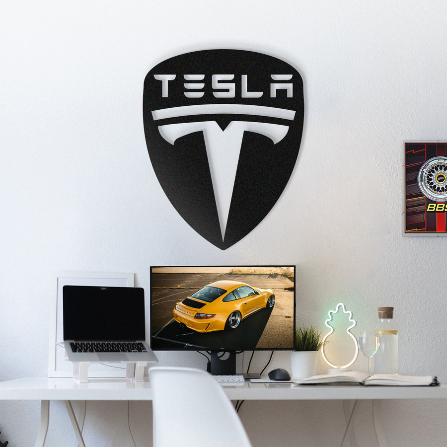 لوحة شعار شركة تسلا Tesla