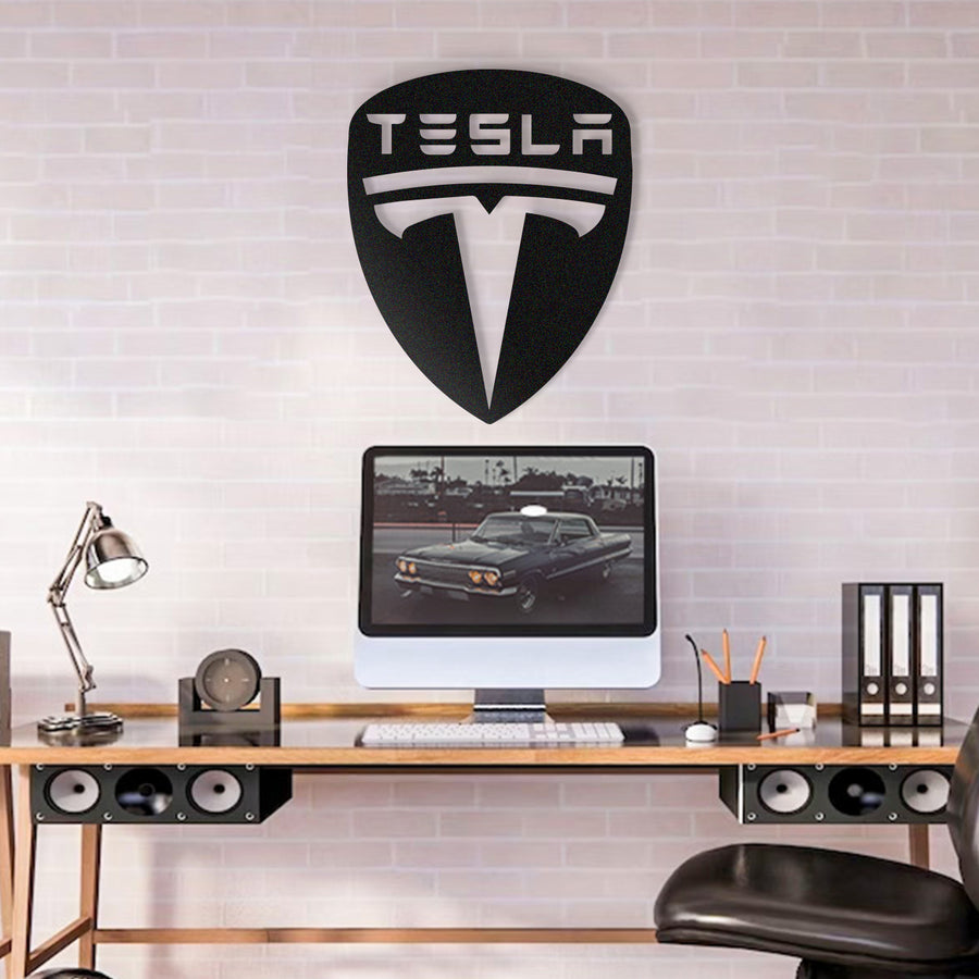 لوحة شعار شركة تسلا Tesla