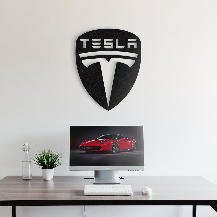 لوحة شعار شركة تسلا Tesla