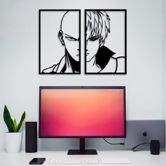 Genos One Punch Man Anime Metal Wall Art