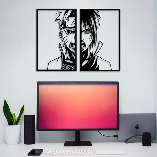 Naruto Or Sasuke Shippuden Acrylic Anime Metal Wall Art