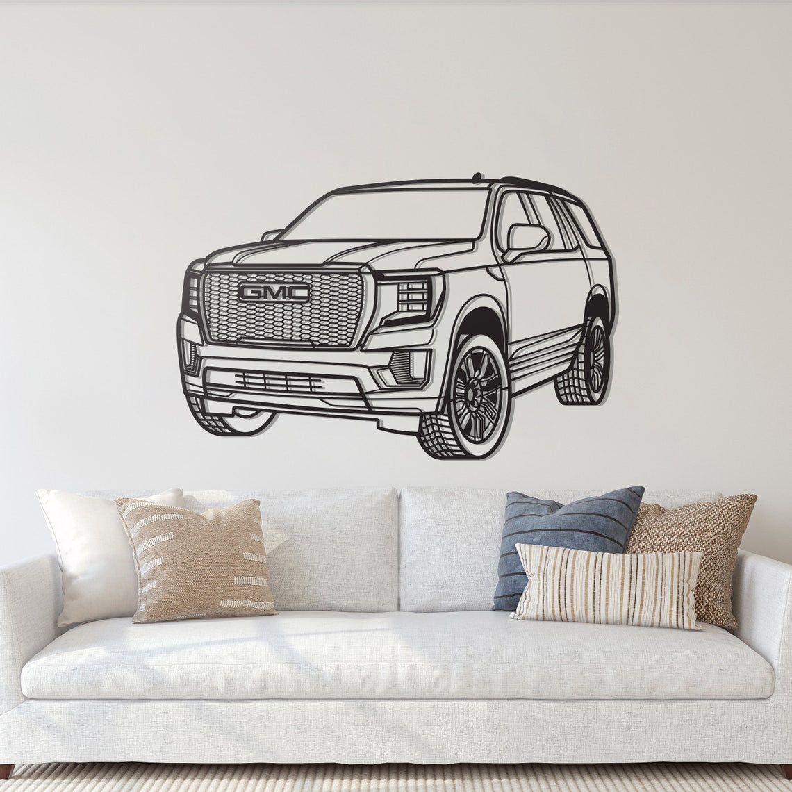 GMC DENALI PERSPECTIVE Metal Car Silhouette Wall Art