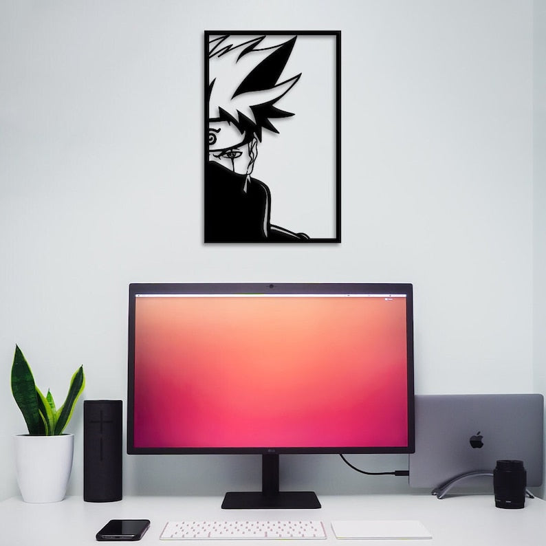 Kakashi Sensai Sharingan Naruto Shippuden Anime Metal Wall Art