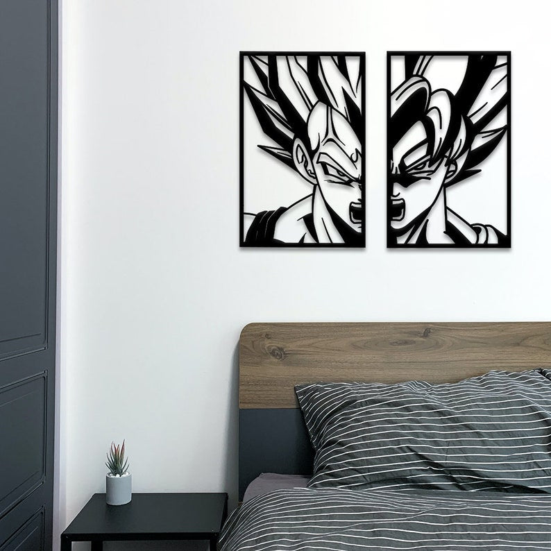 Majin Vegeta Super Saiyan Dragon Ball Z Anime Metal Wall Art